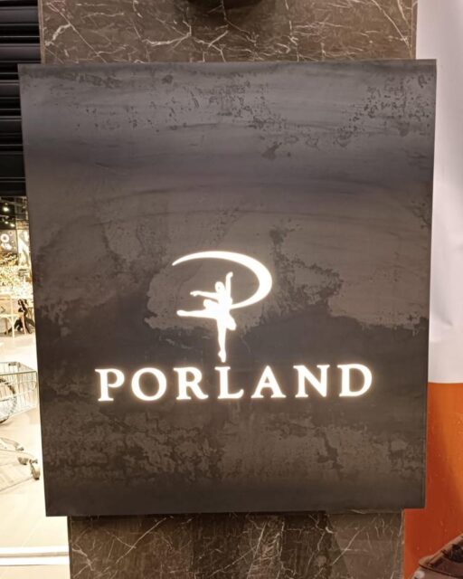 Porland ışıklı dekupe tabela