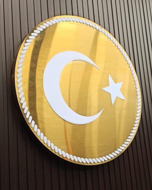 Satine Paslanmaz ışıklı Türk bayrağı #yozgatcumhuriyetbaşsavcılığı #monoreklam