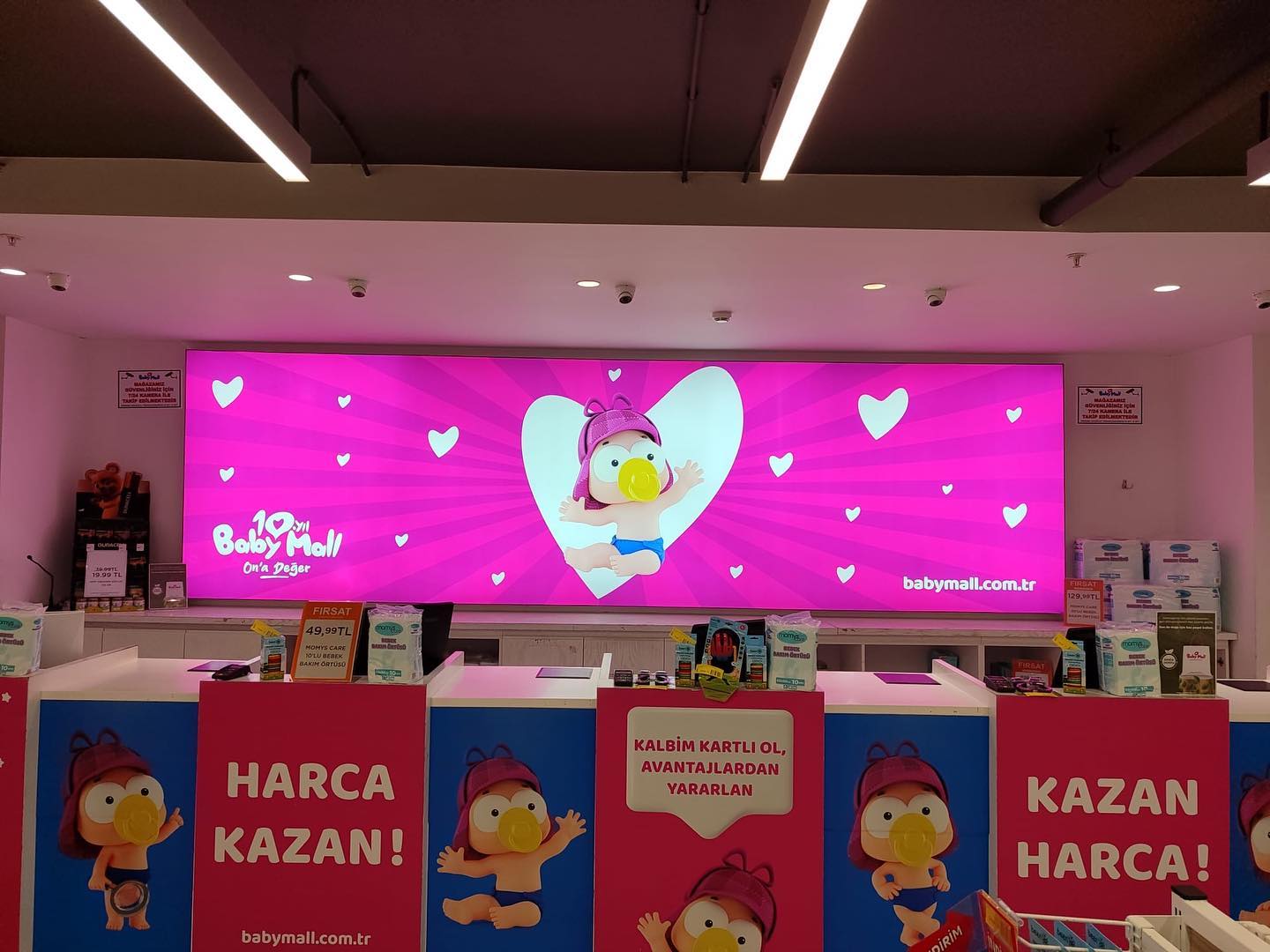 Babymall mağaza içi lightbox uygulama.. #lightbox #totem #kutuharf #monoreklam